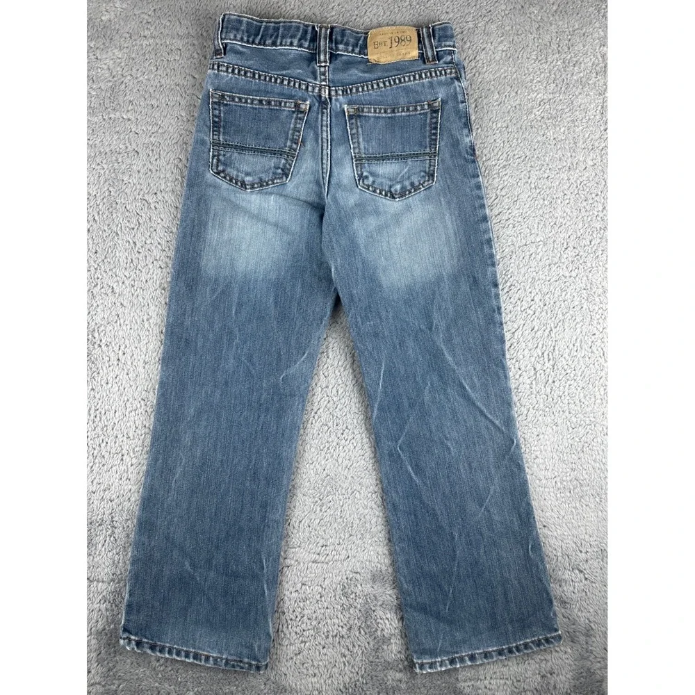 The Children's Place Bootcut Jeans Boys Size 8 Blue Medium Wash Adjustable Waist